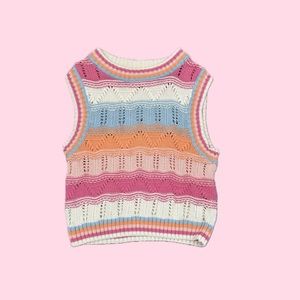 colorful cotton on sweater vest perfect for spring and summer